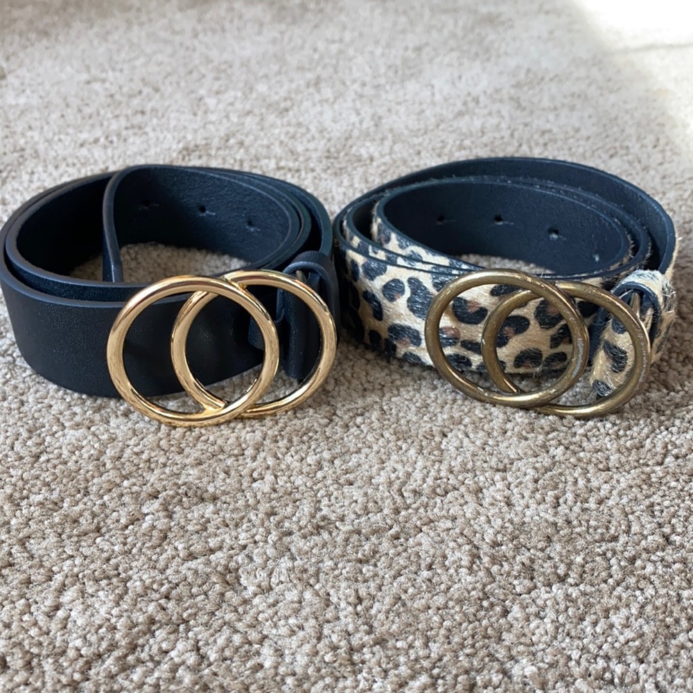 Black & Leopard Print Belt